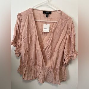 FOREVER 21 - V-Neck with Ruffled Sleeve and flared bottom.